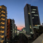 青梅街道の陸橋から眺める荻窪の夕焼けがメッチャキレイな1月の空